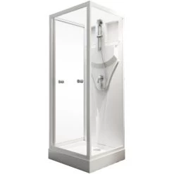 Schulte ExpressPlus Komplettduschkabine Juist Mit Schiebetür Weiß 190x80x80cm -Badezimmergeschäft 4060991036750 2053 2