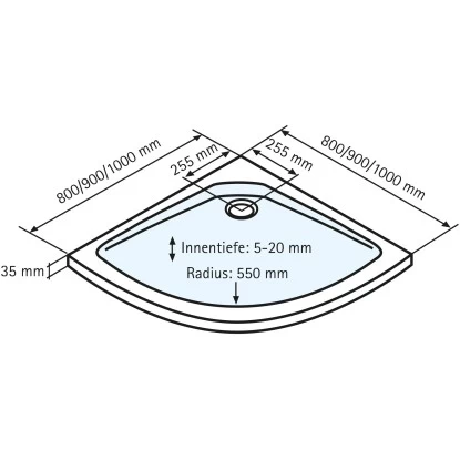 Schulte ExpressPlus Duschwanne Rund Extraflach Alpinweiß 100 X 100 Cm 4 Schulte ExpressPlus Duschwanne Rund Extraflach Alpinweiß 100 X 100 Cm – Bild 2
