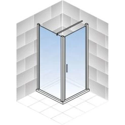 Schulte ExpressPlus Drehtür Seitenwand AlexaStyle2.0Dekor Liane 80cm -Badezimmergeschäft 4060991037535 2053 5