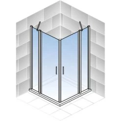 Schulte ExpressPlus Eckeinstieg AlexaStyle2.0 Alu-Natur Klar Hell 75x80cm -Badezimmergeschäft 4060991037702 2053 5