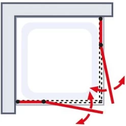 Schulte ExpressPlus Eckeinstieg AlexaStyle2.0 Alu-Natur Klar Hell 75x80cm -Badezimmergeschäft 4060991037702 2053 6