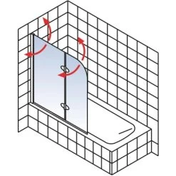 Schulte ExpressPlus Badewannenaufsatz Alu Natur 140x112cm -Badezimmergeschäft 4060991037894 2053 4