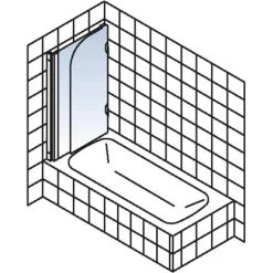 Schulte ExpressPlus Badewannenaufsatz Alu Natur 140x112cm -Badezimmergeschäft 4060991037894 2053 5