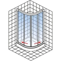 Schulte ExpressPlus Runddusche Kristall/Trend Inkl. Duschwanne 80x80cm -Badezimmergeschäft 4060991038143 2053 5