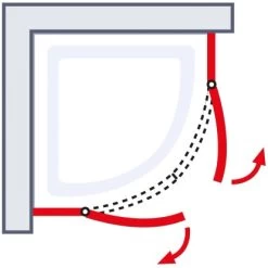 Schulte ExpressPlus Runddusche Garant 4-tlg. Alu-Natur Radius 50cm -Badezimmergeschäft 4060991038693 2053 6