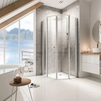 Schulte ExpressPlus Runddusche Garant 4-tlg. Chromoptik Radius 50cm 3 Schulte ExpressPlus Runddusche Garant 4-tlg. Chromoptik Radius 50cm