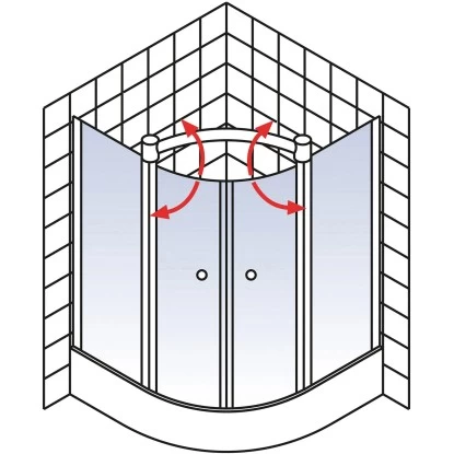 Schulte ExpressPlus Runddusche Garant 4-tlg. Chromoptik Radius 50cm 7 Schulte ExpressPlus Runddusche Garant 4-tlg. Chromoptik Radius 50cm – Bild 5