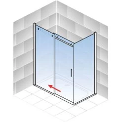 Schulte Seitenwand Für Schiebetür Kristall/Trend Chromoptik Grau Anthr. 200x90cm -Badezimmergeschäft 4060991044960 2053 3