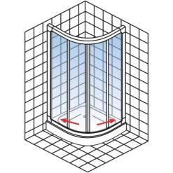 Schulte Runddusche II Kristall/Trend Aluminiumprofilen BxTxH 80 X 80 X 185 Cm 10 Schulte Runddusche II Kristall/Trend Aluminiumprofilen BxTxH 80 X 80 X 185 Cm -Badezimmergeschäft 4060991051180 2053 04