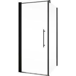 Schulte Alexa Style 2.0 Drehtür Inkl. Seitenwand BlackStyle 80 X 80 X 192cm -Badezimmergeschäft 4060991055867 2053 2