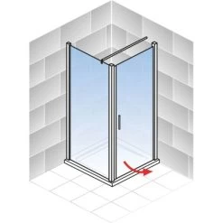 Schulte Alexa Style 2.0 Drehtür Inkl. Seitenwand BlackStyle 80 X 80 X 192cm -Badezimmergeschäft 4060991055867 2053 5