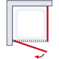 Schulte Alexa Style 2.0 Drehtür Inkl. Seitenwand BlackStyle 80 X 80 X 192cm -Badezimmergeschäft 4060991055867 2053 6