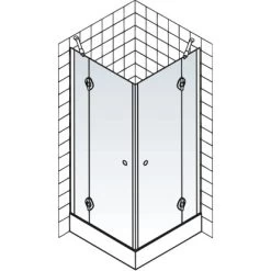 Schulte ExpressPlus Set Eckeinstieg MasterClass Mit Duschwanne 200x90cm -Badezimmergeschäft 4060991055935 2053 5