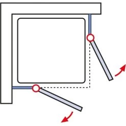 Schulte ExpressPlus Set Eckeinstieg MasterClass Mit Duschwanne 200x90cm -Badezimmergeschäft 4060991055935 2053 6