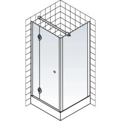 Schulte ExpressPlus Set Drehtür MasterClass Mit Duschwanne 200x90cm -Badezimmergeschäft 4060991055942 2053 5