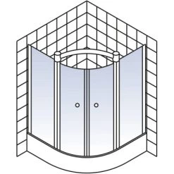 Schulte ExpressPlus Runddusche Garant Mit Duschwanne Chromoptik 200x90x90 -Badezimmergeschäft 4060991055973 2053 5
