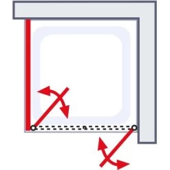 Schulte ExpressPlus Set Duschkabine Pendeltür Garant Mit Duschwanne 200x80cm -Badezimmergeschäft 4060991056017 2053 6