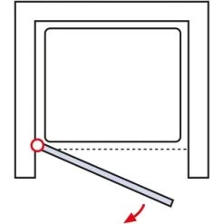 Schulte ExpressPlus Drehtür In Nische Garant Alu Natur Rechts 200x80cm -Badezimmergeschäft 4060991056031 2053 6