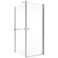 Schulte ExpressPlus Drehtür Inkl. Seitenwand Garant Alu Natur Rechts 200x80cm -Badezimmergeschäft 4060991056154 2053 2