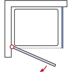 Schulte ExpressPlus Drehtür Inkl. Seitenwand Garant Alu Natur Rechts 200x80cm -Badezimmergeschäft 4060991056154 2053 6