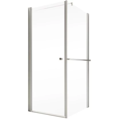 Schulte ExpressPlus Drehtür Inkl. Seitenwand Garant Alu Natur Links 200x80cm 4 Schulte ExpressPlus Drehtür Inkl. Seitenwand Garant Alu Natur Links 200x80cm – Bild 2