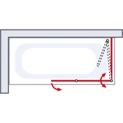 Schulte ExpressPlus Badewannenaufsatz 2-tlg. Alu Natur Klar 140x116,4cm -Badezimmergeschäft 4060991056352 2053 6