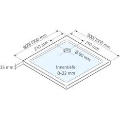 Schulte ExpressPlus Duschwanne Eckig Extra-flach Mineralguss 90 X 90 Cm -Badezimmergeschäft 4060991056383 2053 3