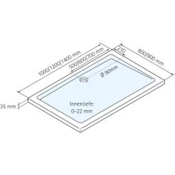 Schulte ExpressPlus Duschwanne Eckig Extra-flach Mineralguss Asym. 90x100cm 9 Schulte ExpressPlus Duschwanne Eckig Extra-flach Mineralguss Asym. 90x100cm -Badezimmergeschäft 4060991056420 2053 3