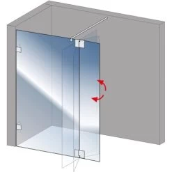 Schulte Alexa Style 2.0 Duschwand Walk In Loft 2-tlg BlackStyle 120 X 30 X 200cm -Badezimmergeschäft 4060991056741 2053 7