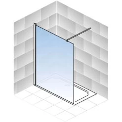 Schulte Alexa Style 2.0 Duschwand Walk In BlackStyle Atelier 1 Dekor 90 X 200cm -Badezimmergeschäft 4060991056772 2053 5