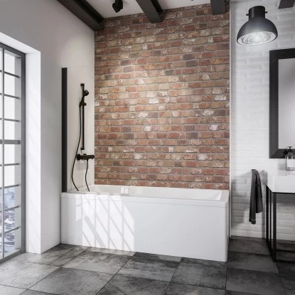 Schulte Badewannenfaltwand BlackStyle 1-teilig 80 X 140cm 3 Schulte Badewannenfaltwand BlackStyle 1-teilig 80 X 140cm