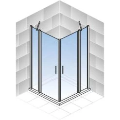 Schulte ExpressPlus Set Eckeinstieg AlexaStyle2.0 Mit Duschwanne 192x80cm -Badezimmergeschäft 4060991056994 2053 5