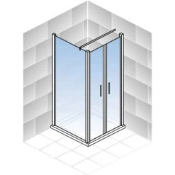 Schulte ExpressPlus Duschkabine Mit Pendeltür AlexaStyle2.0 Alu Natur 192x80cm -Badezimmergeschäft 4060991057045 2053 5