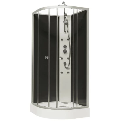 Schulte ExpressPlus Wellnesskabine Rhodos Mit Schiebetür Alu Natur 225x85x85cm 4 Schulte ExpressPlus Wellnesskabine Rhodos Mit Schiebetür Alu Natur 225x85x85cm – Bild 2