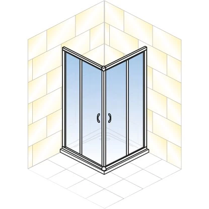 Schulte Eckeinstieg 4-teilig Sunny 80 Cm - 90 Cm X 180 Cm Silber 5 Schulte Eckeinstieg 4-teilig Sunny 80 Cm - 90 Cm X 180 Cm Silber – Bild 3