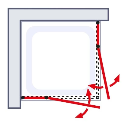 Schulte ExpressPlus Eckeinstieg AlexaStyle2.090 X 90 X 192 Cm 4-teilig 6 Schulte ExpressPlus Eckeinstieg AlexaStyle2.090 X 90 X 192 Cm 4-teilig – Bild 4