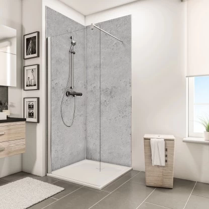 Schulte ExpressPlus DecoDesign Duschrückwand Dekor Stein Grau Hell 210x100cm 5 Schulte ExpressPlus DecoDesign Duschrückwand Dekor Stein Grau Hell 210x100cm – Bild 3