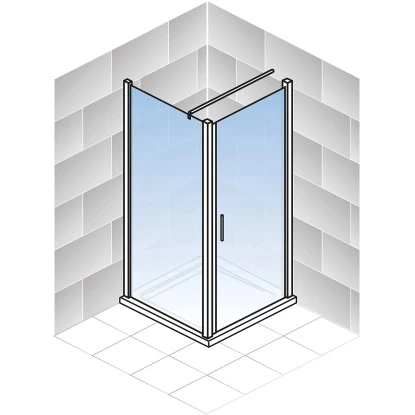 Schulte Drehtür Toura R + Seitenwand Pendelbar Schwarz 200 X 90 X 90 Cm Klar Hel 7 Schulte Drehtür Toura R + Seitenwand Pendelbar Schwarz 200 X 90 X 90 Cm Klar Hel – Bild 5