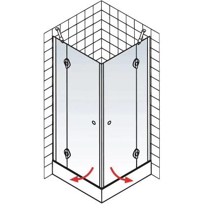Schulte Eckeinstieg 4-tlg. Toura Pendelbar Schwarz 200 X 90 X 90 Cm Klar Hell 8 Schulte Eckeinstieg 4-tlg. Toura Pendelbar Schwarz 200 X 90 X 90 Cm Klar Hell – Bild 6