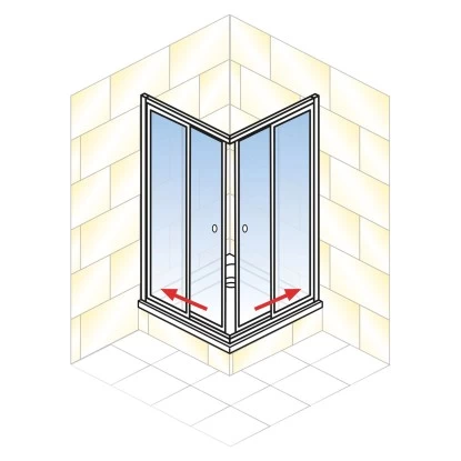 Schulte Eckeinstieg Mit Schiebetüren Sunny 180 Cm X 75-90 Cm Silber Klarglas 7 Schulte Eckeinstieg Mit Schiebetüren Sunny 180 Cm X 75-90 Cm Silber Klarglas – Bild 5