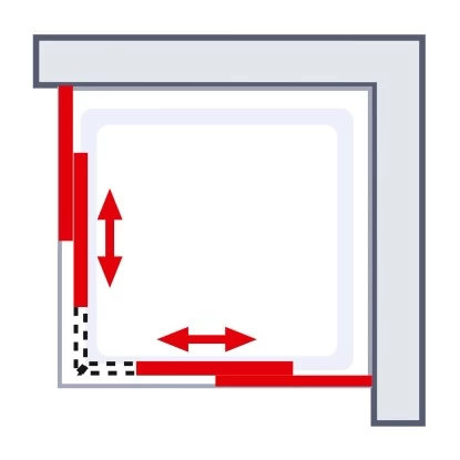 Schulte Eckeinstieg Mit Schiebetüren Sunny 180 Cm X 75-90 Cm Weiß Glasdekor 9 Schulte Eckeinstieg Mit Schiebetüren Sunny 180 Cm X 75-90 Cm Weiß Glasdekor – Bild 7