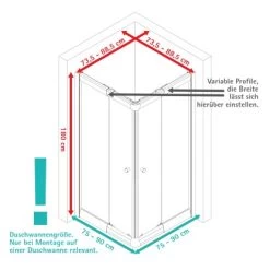 Schulte Eckeinstieg Mit Schiebetüren Sunny 180 Cm X 75-90 Cm Weiß Glasdekor 14 Schulte Eckeinstieg Mit Schiebetüren Sunny 180 Cm X 75-90 Cm Weiß Glasdekor -Badezimmergeschäft 4060991070501 2053 VM 01