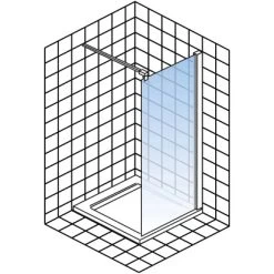 Schulte Walk In Frontteil Alexa Style 2.0 Dekor Frame Mattschwarz 200 X 100 Cm -Badezimmergeschäft 4060991070891 2053 5