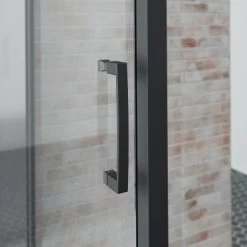 Schulte ExpressPlus Komplettdusche-Schiebetür Bali Mattschwarz 215 Cm X 115 Cm -Badezimmergeschäft 4060991074998 2053 CU 03