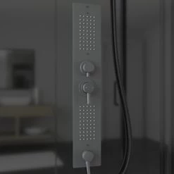 Schulte ExpressPlus Komplettdusche-Schiebetür Bali Mattschwarz 215 Cm X 115 Cm -Badezimmergeschäft 4060991074998 2053 CU 10