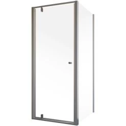 Schulte ExpressPlus Drehtür Mit Seitenwand Trend 2.0 Alu-Natur 200 Cm X 90 Cm -Badezimmergeschäft 4060991076046 2053 S 01