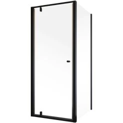 Schulte ExpressPlus Drehtür Mit Seitenwand Trend 2.0 Mattschwarz 200 Cm X 90 Cm -Badezimmergeschäft 4060991076053 2053 S 01