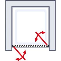 Schulte ExpressPlus Pendeltür In Nische Garant 2.0 Alu-Natur 200 Cm X 80 Cm -Badezimmergeschäft 4060991076213 2053 AI 02