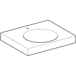 Geberit Waschbecken Preciosa II 60 Cm Weiß Mit Ablagefläche -Badezimmergeschäft 4123 123262000 Perspective