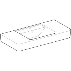 Geberit Aufsatzwaschbecken Renova Plan 100 Cm KeraTect -Badezimmergeschäft 4123 125100600 Perspective